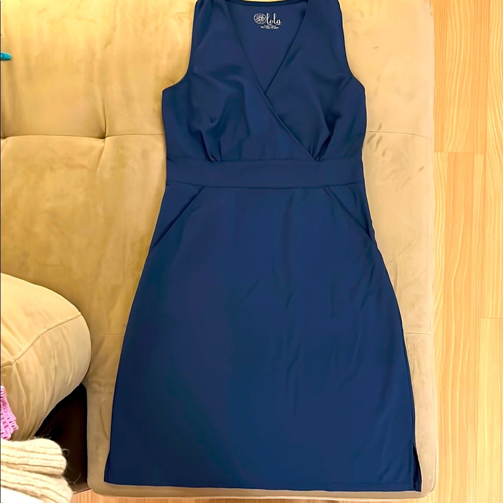 Lola Navy Midi Dress